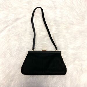Vintage Hillard & Hanson Black Velvet Mini Small Shoulder Bag
